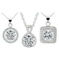 thumbnail image 1 of Cate & Chloe Pack of 3 - Blake, Ivy & Alessandra 18k White Gold Plated Necklaces with Simulated Diamonds for Women, 1 of 11