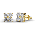 thumbnail image 1 of Cate & Chloe Rae 18k Yellow Gold Plated Cluster Stud Earrings with Swarovski Crystals for Women, 1 of 8