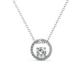thumbnail image 1 of Cate & Chloe Reign 18k White Gold Plated Halo Necklace with Swarovski Crystals Gift for Women, 1 of 9
