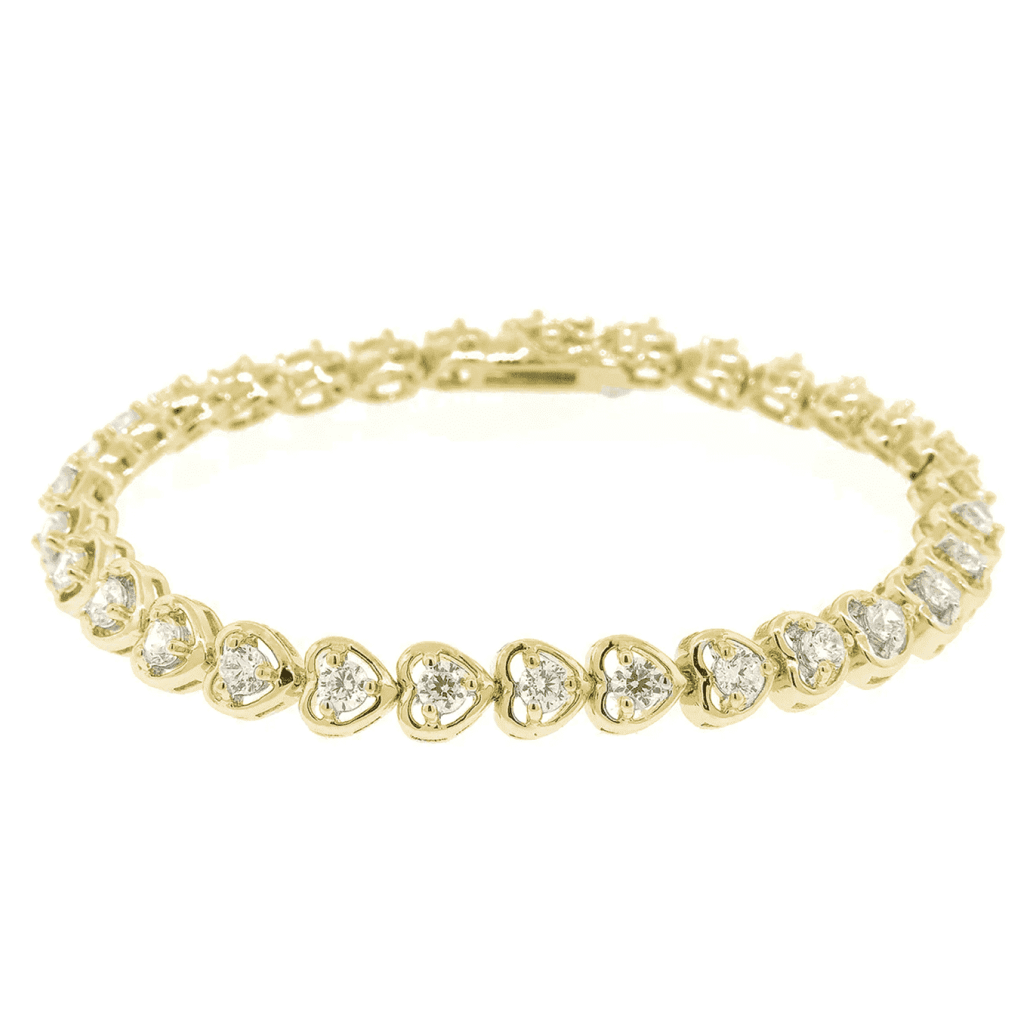 Cate & Chloe Rosalie 18k Yellow Gold Plated Tennis Bracelet with Simulated Diamonds Gift for Women