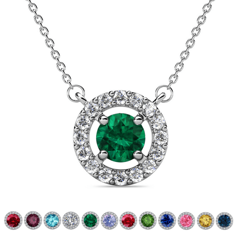 Cate Chloe Royal May Birthstone 18k White Gold Plated Women