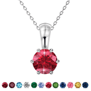 Cate & Chloe July Birthstone 18k White Gold Plated Womens Necklace 1ct Swarovski Crystal
