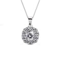 thumbnail image 1 of Cate & Chloe Ruth 18k White Gold Plated Necklace with Round Cut Swarovski Crystals Gift for Women, 1 of 9