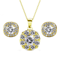 thumbnail image 1 of Cate & Chloe Ruth 18k Yellow Gold Plated Halo Jewelry Set with Swarovski Crystals Gift for Women, 1 of 9