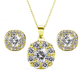 thumbnail image 1 of Cate & Chloe Ruth 18k Yellow Gold Plated Halo Jewelry Set with Swarovski Crystals Gift for Women, 1 of 9