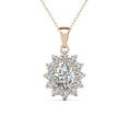 thumbnail image 1 of Cate & Chloe Sage 18k Rose Gold Plated Pendant Necklace with Simulated Diamond Crystals for Women, 1 of 10