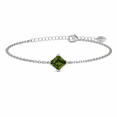 thumbnail image 1 of Cate & Chloe Samantha 18k White Gold Plated Bracelet with Green Swarovski Crystal Gift for Women, 1 of 9