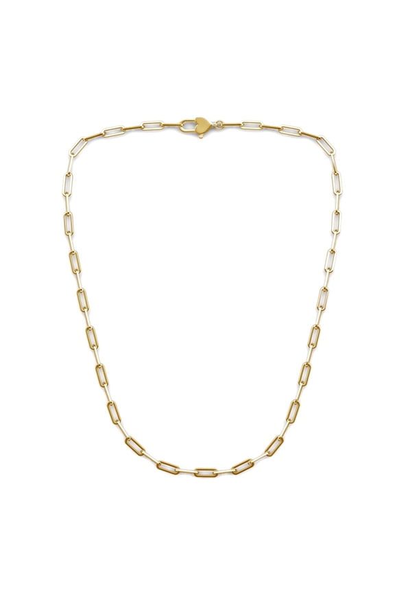 Tammy 18k Yellow Gold Plated Paperclip Chain Necklace, Gift for Women