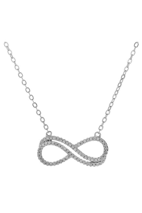 Tansy 18k White Gold Plated Pendant Necklace with Simulated Diamond Crystals for Women