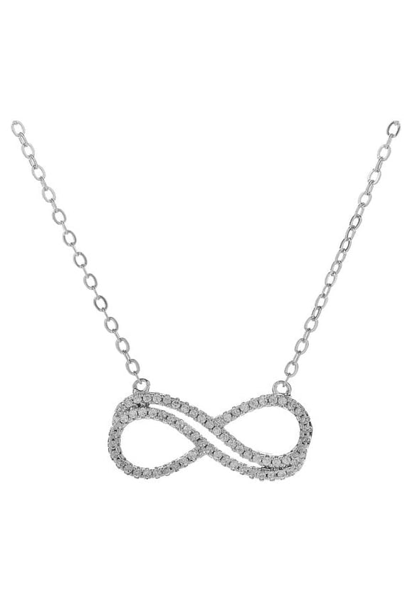 Tansy 18k White Gold Plated Pendant Necklace with Simulated Diamond Crystals for Women