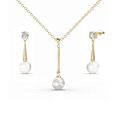thumbnail image 1 of Cate & Chloe Tatum 18k Yellow Gold Plated Jewelry Set with Pearl and Swarovski Crystals for Women, 1 of 8