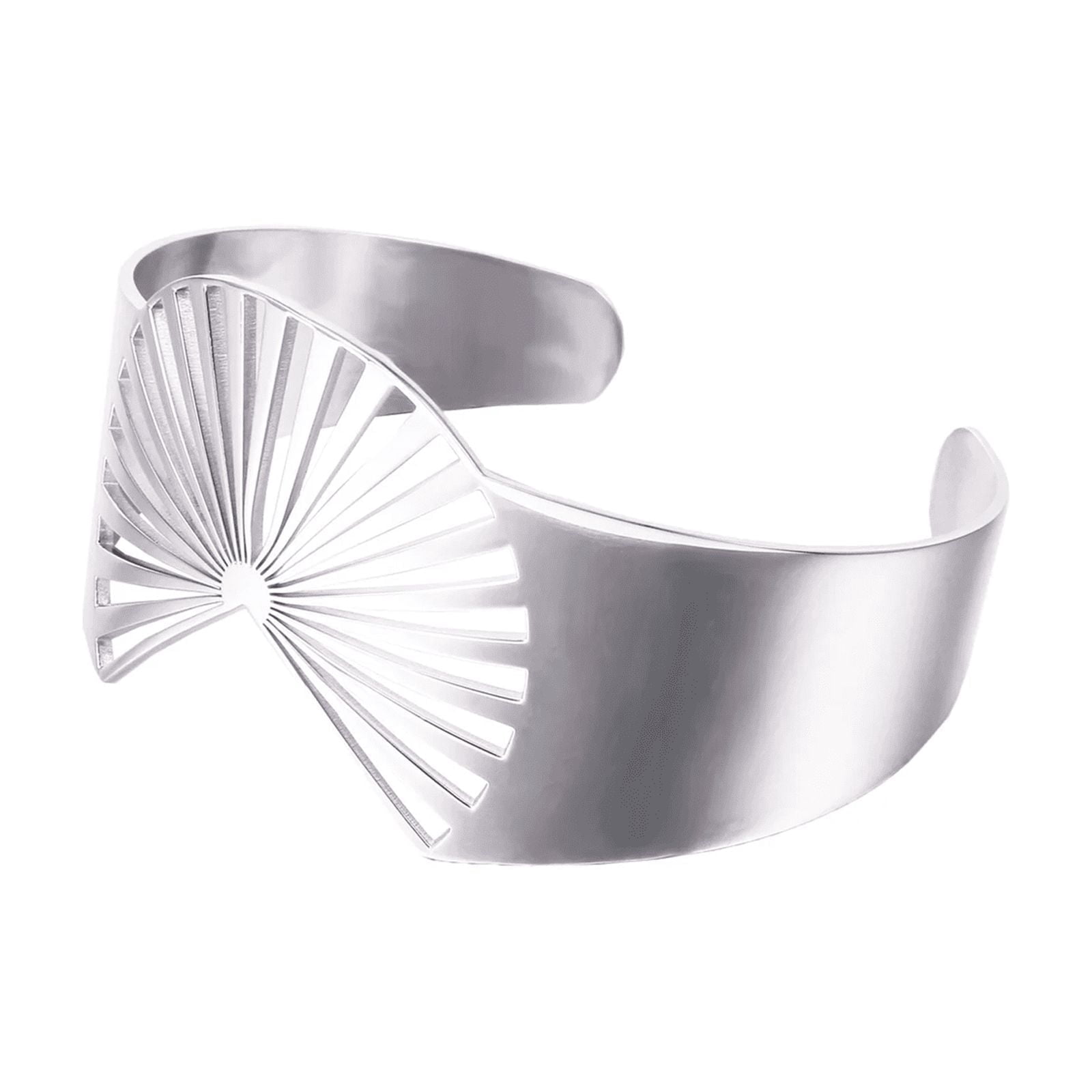 Cate & Chloe Taylor 18k White Gold Plated Silver Cuff Bracelet
