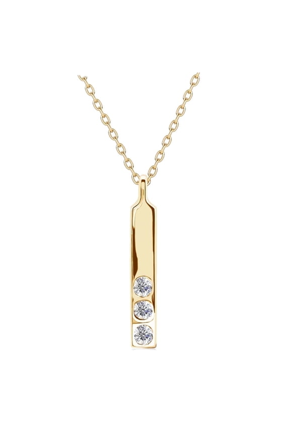 Tessa 18k Yellow Gold Plated Bar Necklace with Swarovski Crystals, Gift for Women