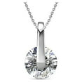 thumbnail image 1 of Cate & Chloe Tina 18k White Gold Plated Pendant Necklace with Round Cut Swarovski Crystal for Women, 1 of 7