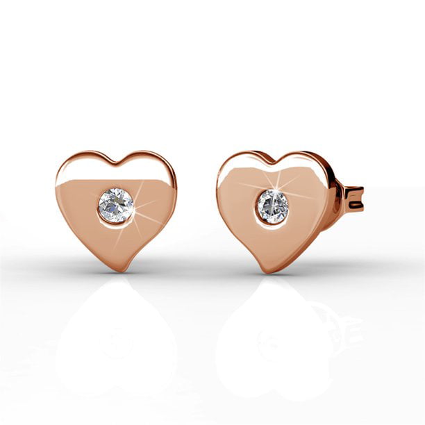 Luxury Heart Shaped Stud Earrings