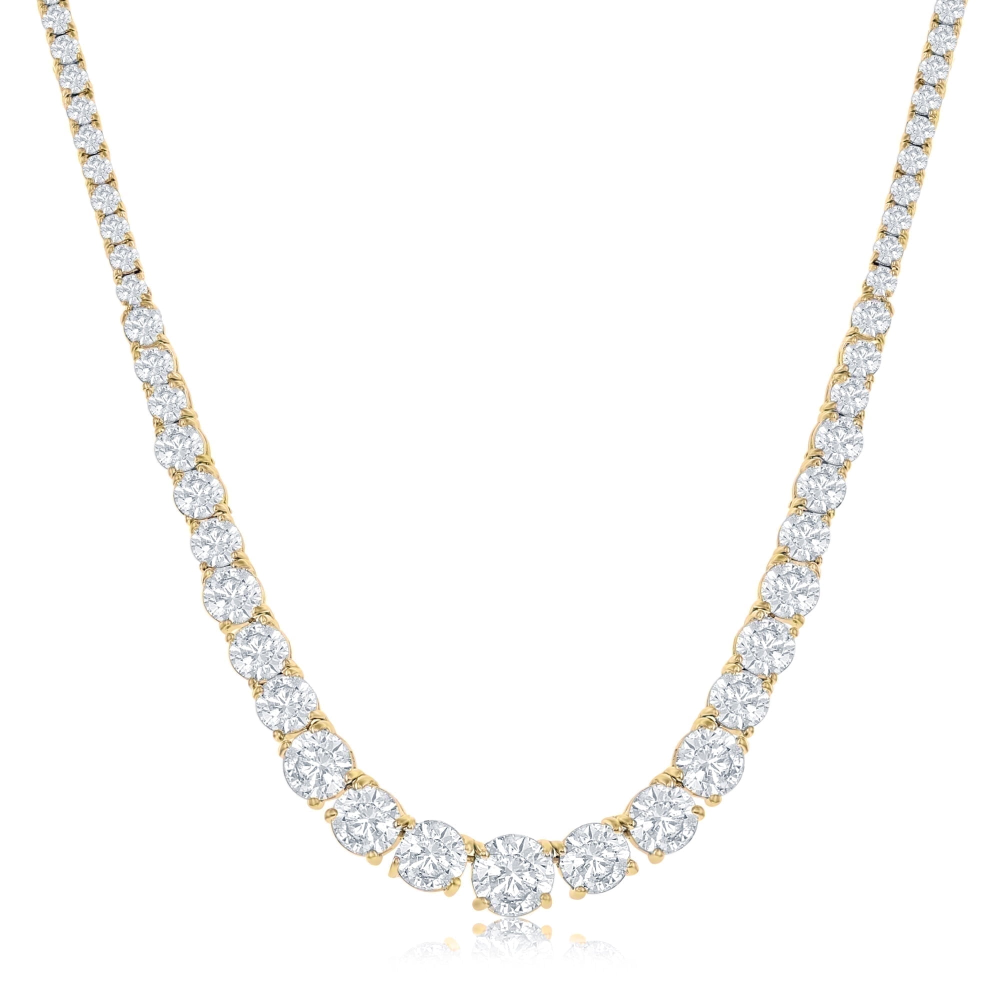 Cate & Chloe Whitney 18k Yellow Gold Plated Pendant Necklace with Simulated Diamond Crystals for Women