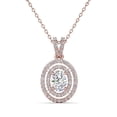 thumbnail image 1 of Cate & Chloe Zelda 18k Rose Gold Plated Pendant Necklace with Simulated Diamond Crystal for Women, 1 of 9