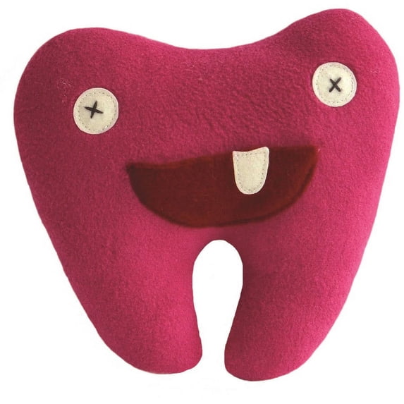 Cate and Levi Softy Tooth Pillow, Pink
