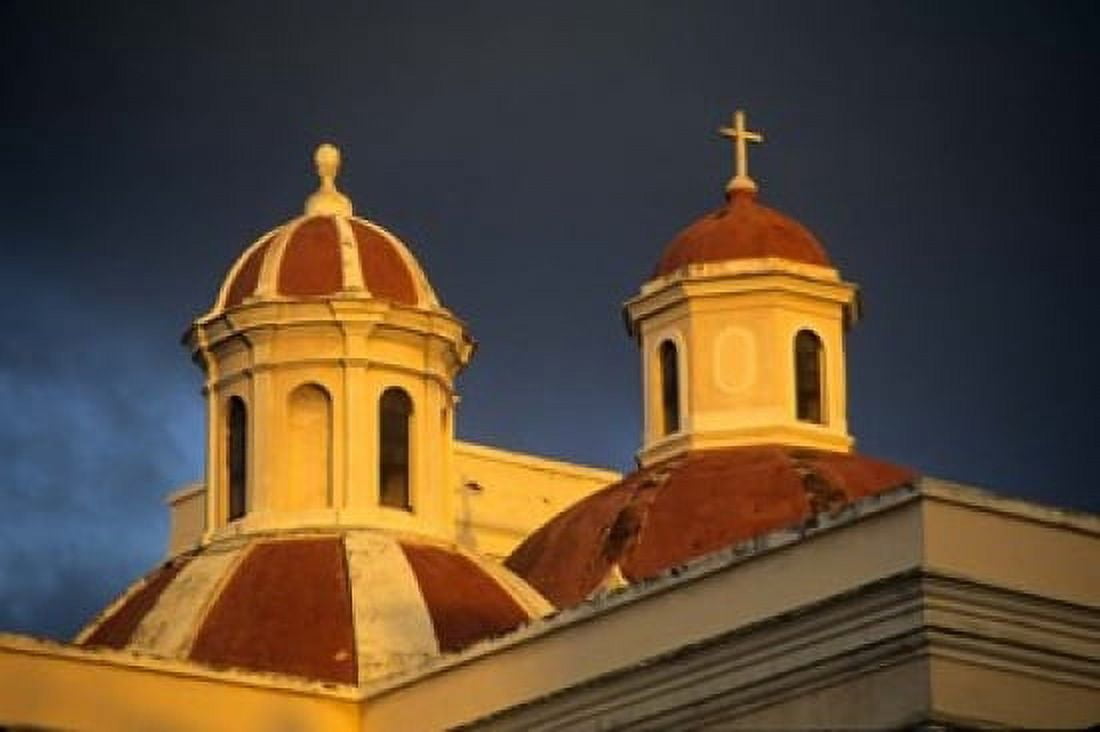 Catedral De San Juan Old San Juan Puerto Rico Canvas Art - Ellen Clark DanitaDelimont (36 x 24)