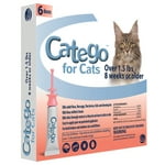 Catego for Cats Flea and Tick Treatment & Prevention (Over 1.5 lbs) 6-Month Supply