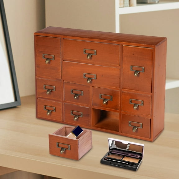 Categorized Storage 12 Independent Drawers, Storage Box with 12 Drawers Drawers Organizer Storage Drawers for Dresser Top