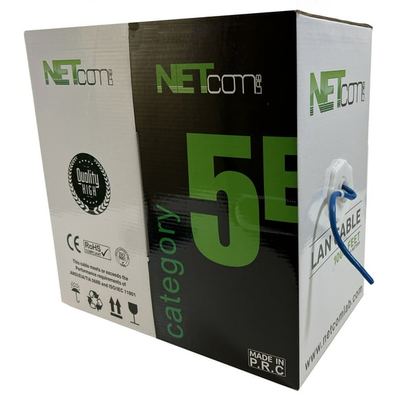 Category 5E UTP Cable Network Cable 8CCA, Blue, (1000ft) Pullout box 23AWG