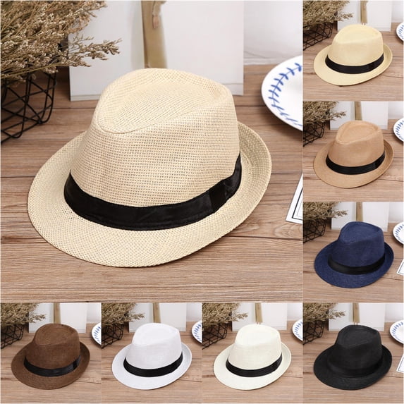 Category Baby Care Beach Fedora Jazz Straw Hat for Kids – Panama Style Sun Hat for Summer Adventures