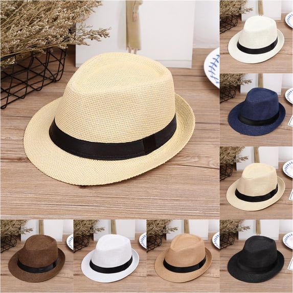 Category Baby Care Beach Fedora Jazz Straw Hat for Kids – Panama Style Sun Hat for Summer Adventures
