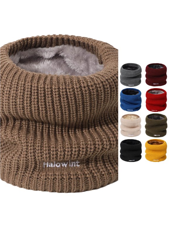 Category Neckerchief Neckerchief Winter Knit Warm Scarf for Women Men Cozy Windproof Wool Bib