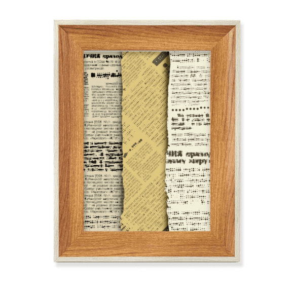 Category Newspaper Text Country Desktop Wooden Photo Frame Display Picture Art Painting Multiple Sets