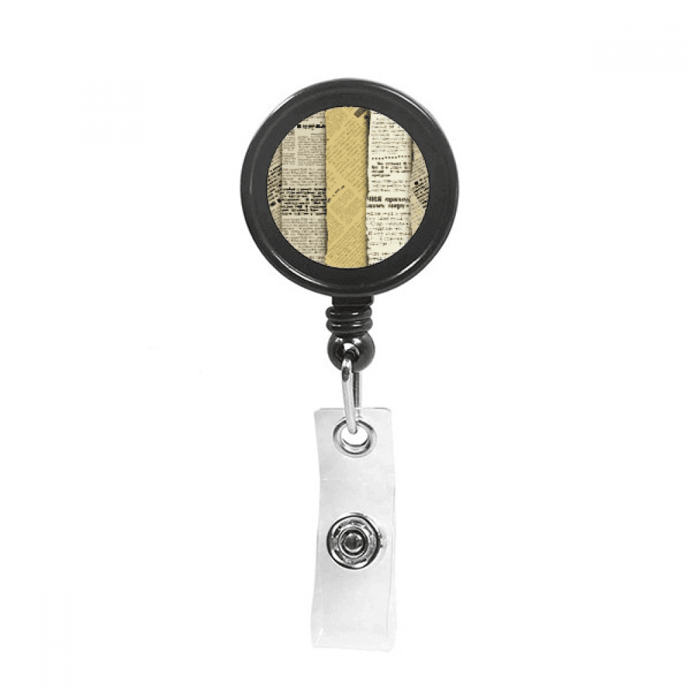 Category Newspaper Text Country Retractable Keychain Badge Holder ID Badge