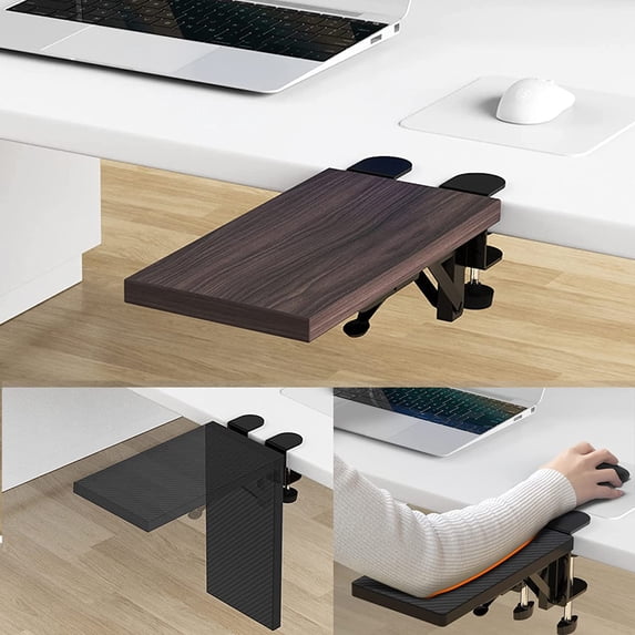 Catekro Arm Rest for Desk, Ergonomic Desk Extender, Suitable for Computer Desks, Office Desks, Home and Office(Brown)