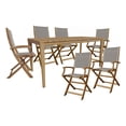 thumbnail image 1 of Curated Maison Cateline 7-Piece Rectangular Teak Outdoor Dining Set in Taupe, 1 of 8