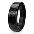 thumbnail image 1 of Catelles Genuine Cowhide Crocodile Print Headless Black Belt for Men Automatic Buckle Design, Breathable Long-Lasting, Perfect for Office Daily Outfits,Gifted by Box&For waist 46in Width 1.5in(3.8cm), 1 of 9