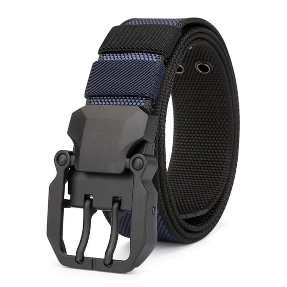 Catelles Men's Nylon Belt Pin Buckle, Durable Canvas Webbing, Outdoor Casual,Gift Box