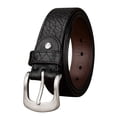 thumbnail image 1 of Catelles Top-Grain Cowhide Business Casual Pin Buckle Black Leather Belt for Men,Gift by Box Perfect Birthday Gift&For waist 42 width 1.5in(3.8cm), 1 of 7