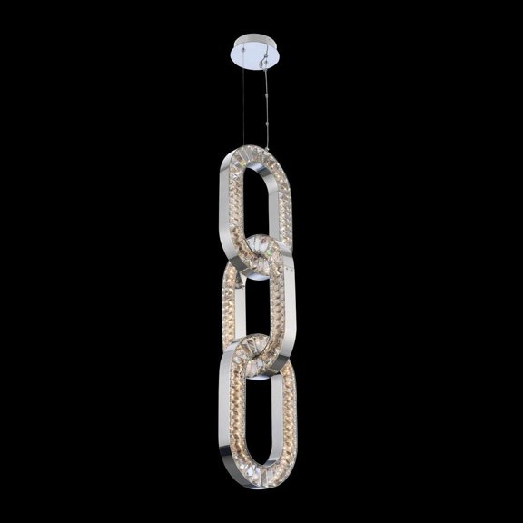 Catena Chain Link LED Crystal Foyer Light