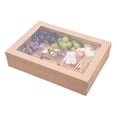 thumbnail image 1 of Cater Tek Rectangle Kraft Paper Catering Box - with Window Lid - 14 1/4" x 10" x 3 1/4" - 100 count box, 1 of 10