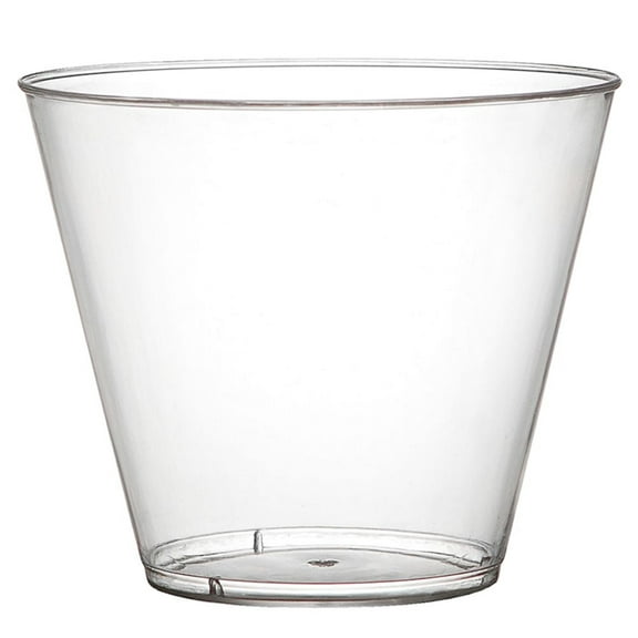 Caterer Choice Bulk 100 Pack 9 oz Plastic Cocktail Squat Glasses