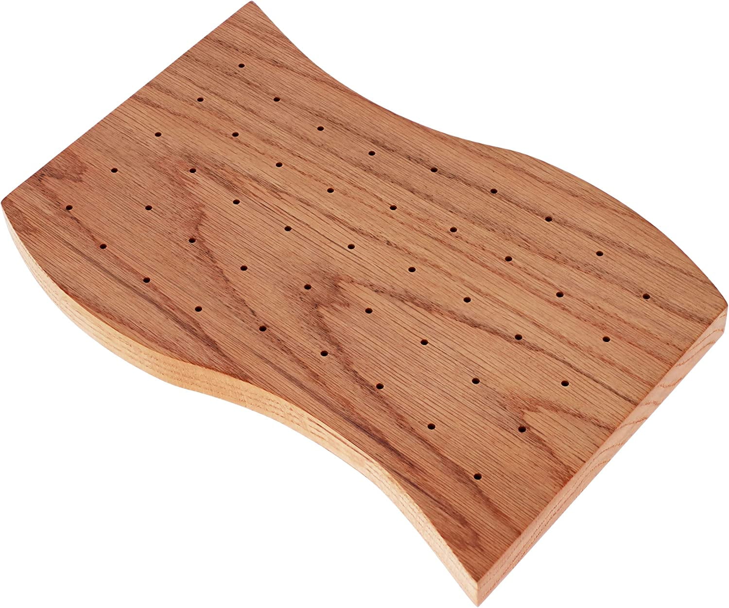 Caterig Appetizer Skewer Holder Food Display 45 Hole Oak Wood