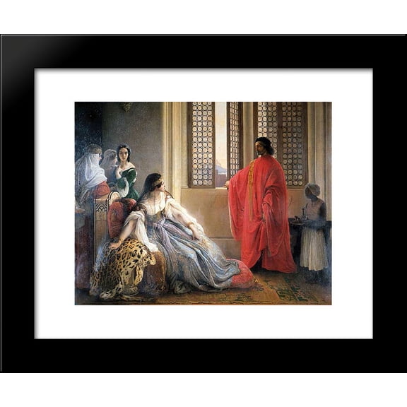 Caterina Cornaro Deposed from the Throne of Cyprus 20x24 Framed Art Print by Francesco Hayez
