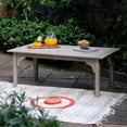 thumbnail image 1 of Caterina Teak Outdoor Coffee Table, Weathered Gray, 1 of 7