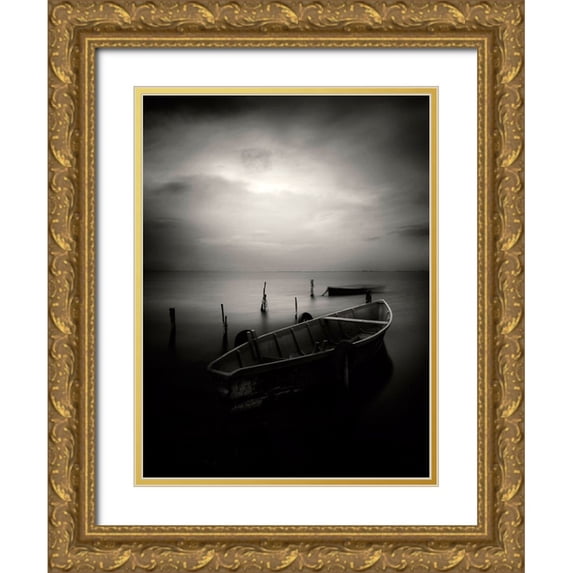 Caterina, Walter 12x14 Gold Ornate Wood Framed with Double Matting Museum Art Print Titled - Untitled