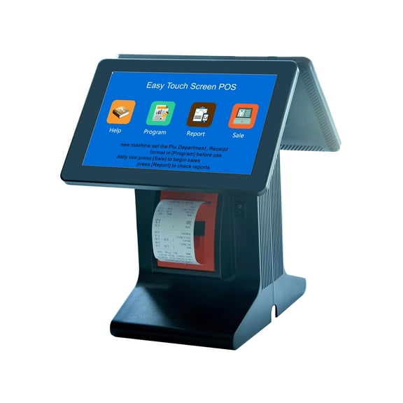 Catering Cash Register, Supermarket Milk Tea 10.1 Inch Printing Touch Screen Cash Register Cash Register Ordering Machine ,Easy to Setup