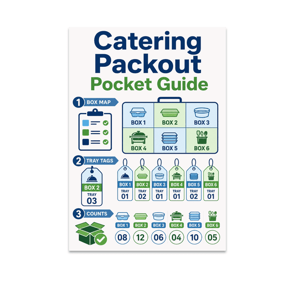 Catering Packout Pocket Guide Chart - Catering Professionals - 13x19 Poster Print