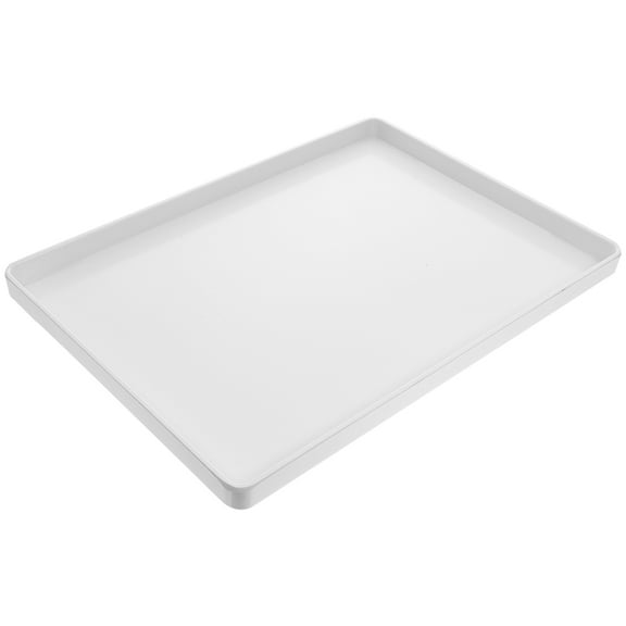 TABLZONE Rectangular White Ceramic Food Serving Plate Simple Elegant Design for Home Kitchen Dining Use