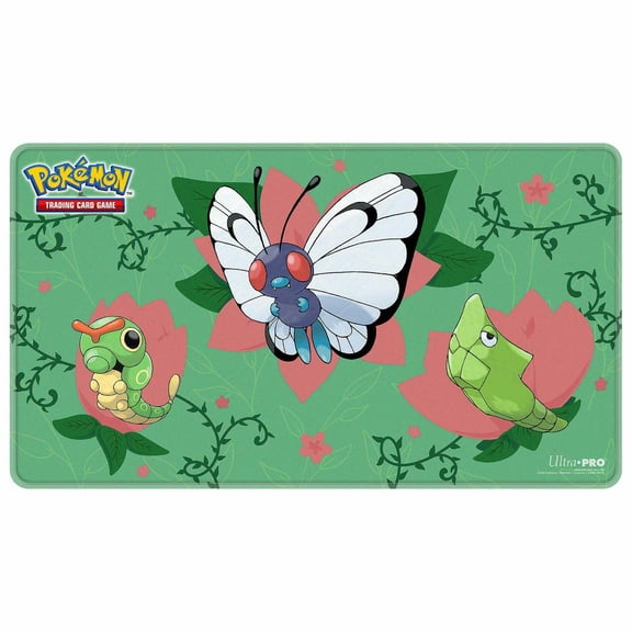 Caterpie Evolutions Stitched Playmat for Pokemon