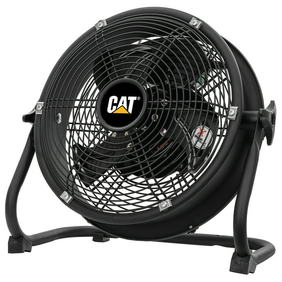 Caterpillar® Fan 9" High-Velocity 3-Speed Shroud Floor Fan, 1200 CFM, Black