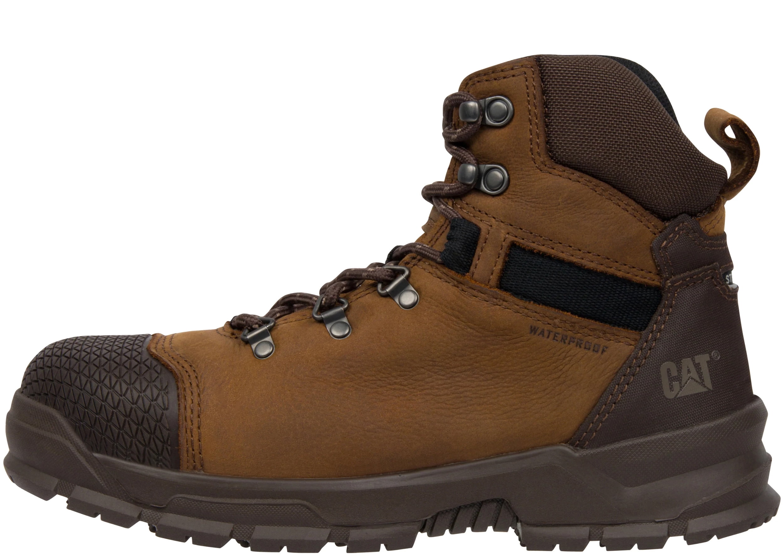 Caterpillar Bota masculina Accomplice Steel Toe impermeável, Marrom real,  10