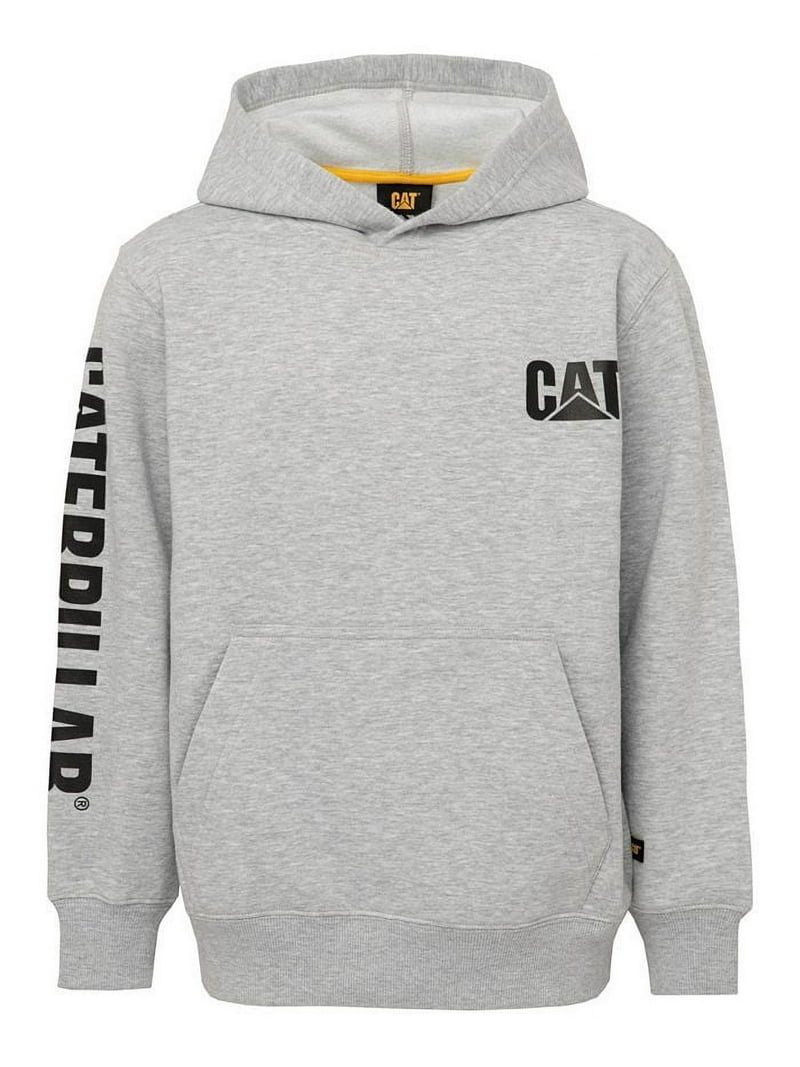 Caterpillar Big Boys Fleece Trademark Pullover Hoodie | Heather